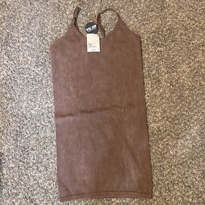 NWT bodycon brown knit dress